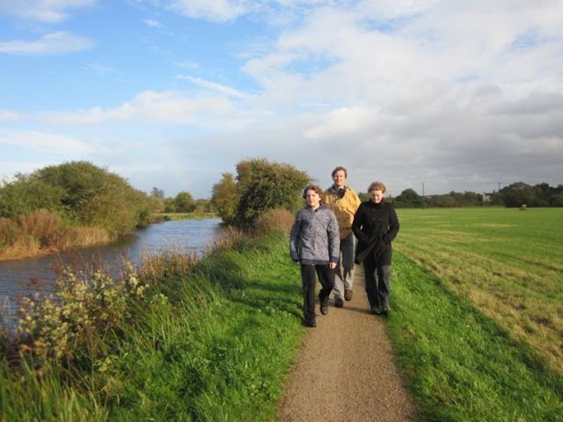 Family walking - Harlow Sculpture Town car-free adventures