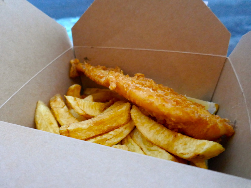 Box of fish & chips - Car-free adventures around Aberdeen