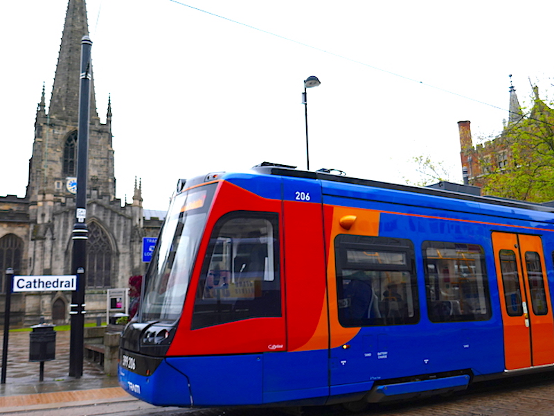 Supertram - Sheffield car-free